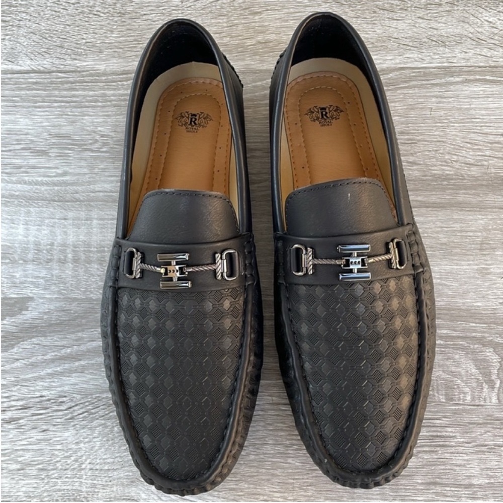 Royal Mens Driver Shoes Black Size 9 (Brand New) - Picture 3 of 11